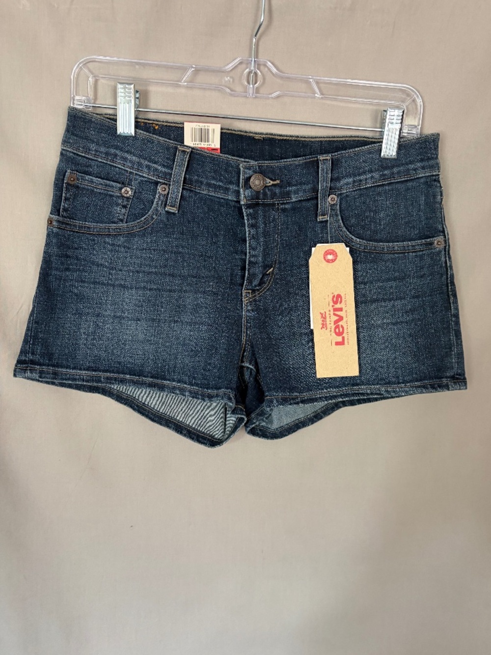 Levi's Shorty Shorts jean shorts, Blue color Size 28 (NWT)